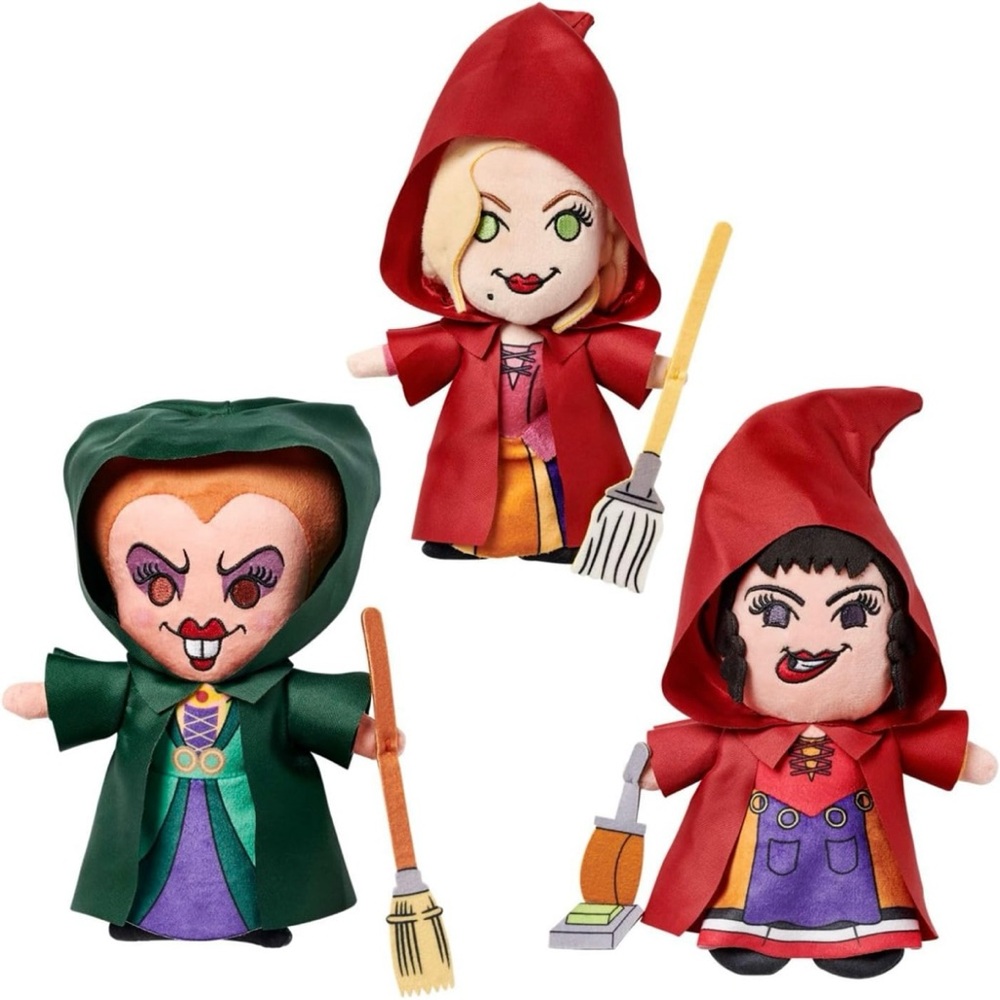 Disney Parks Hocus Pocus Plush Set Sanderson Sisters Witch Stuffed Dolls NEW